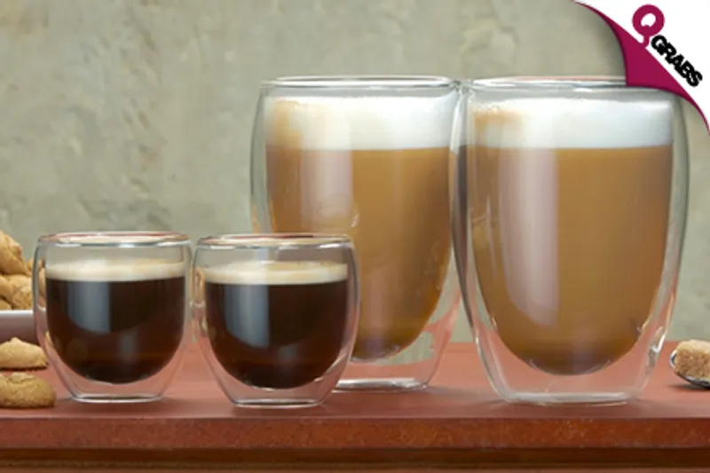 From QR65, Sip on a Classy Beverage with Double Wall Drinking Glasses - Available in Two Sizes! (Up to QR196 Value)